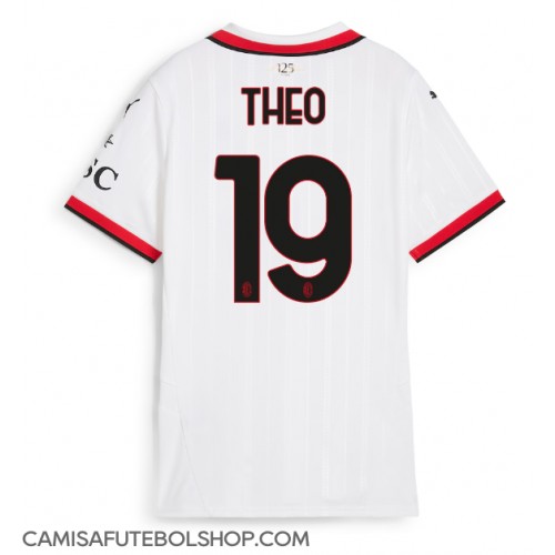 Camisa de time de futebol AC Milan Theo Hernandez #19 Replicas 2º Equipamento Feminina 2024-25 Manga Curta